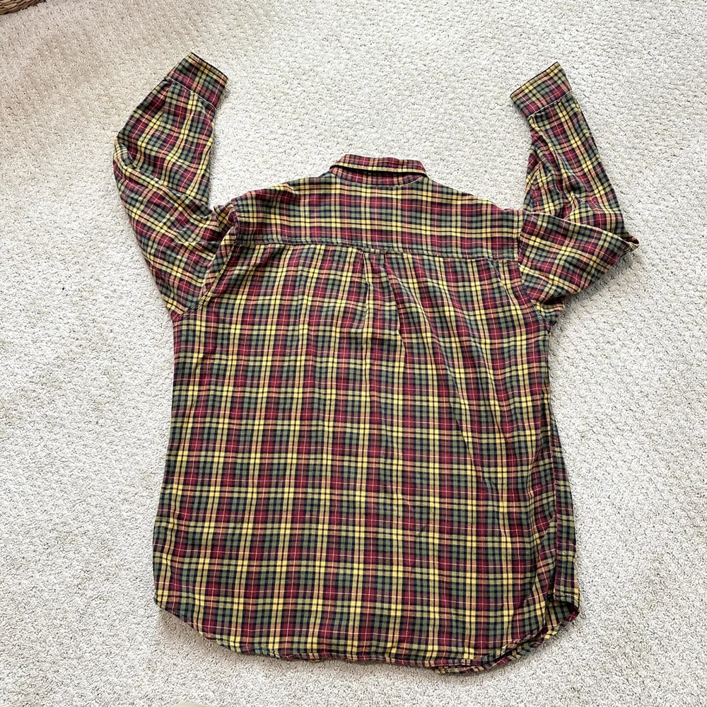 Woolrich Flannel Button Down Shirt Mens XL Plaid‎ Check Cotton Long Sleeve - Picture 3 of 6